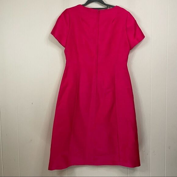 Vintage Jennifer’s Hot Pink Structured Silk and Wool Blend Dress - Picture 4 of 7